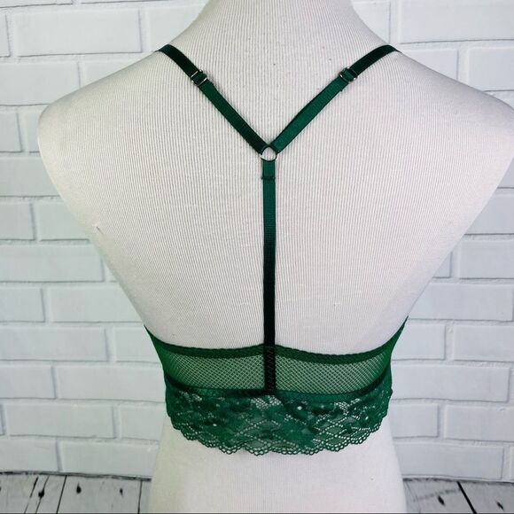 10/$25🦋 Gilligan & O'Malley Green Lace Y-Back Front Close Bralette - Size XS - Picture 8 of 16